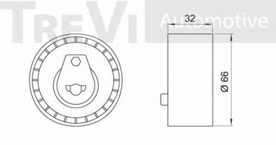 TREVI AUTOMOTIVE td1515 -  Натяжной ролик, ремень ГРМ